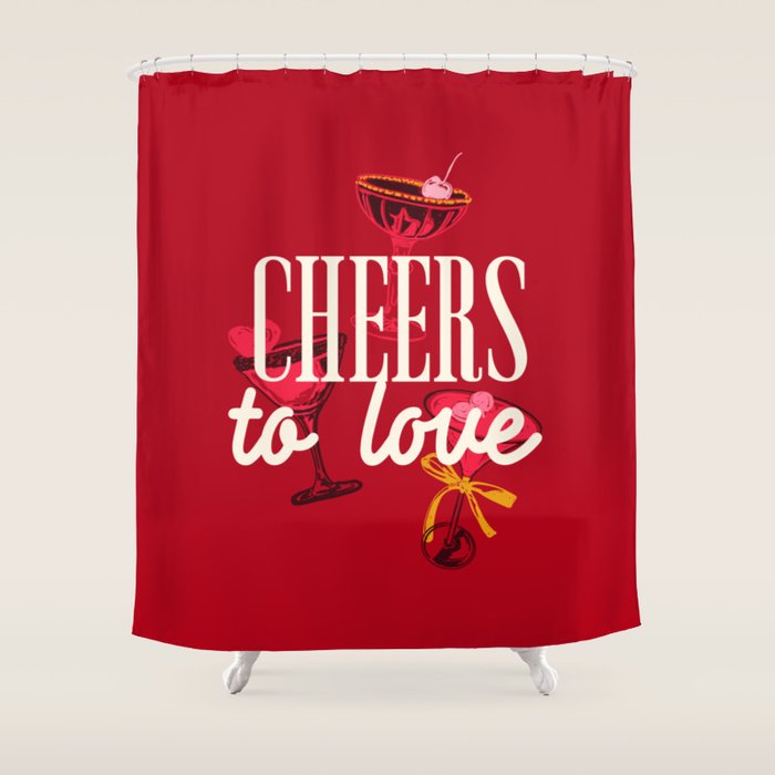 Cheers to Love Shower Curtain Gallery Image 1