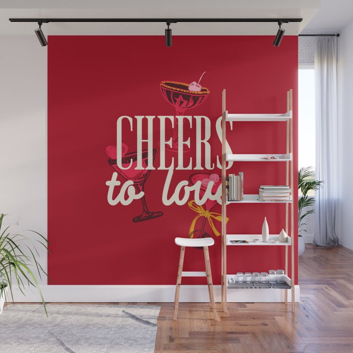 Cheers to Love Wall Mural Gallery Image 1