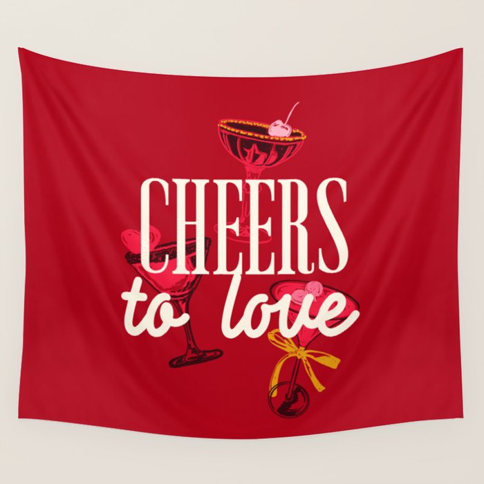 Cheers to Love Wall Tapestry Gallery Image 4
