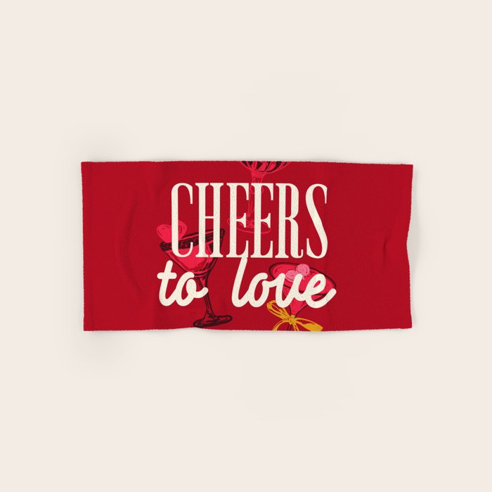 Cheers to Love Bath Towel Gallery Image 1