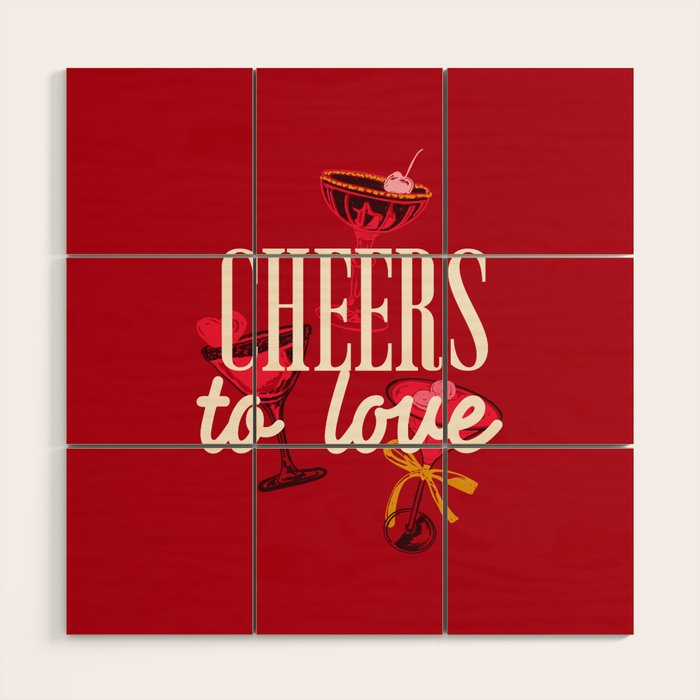 Cheers to Love Wood Wall Art Gallery Image 1