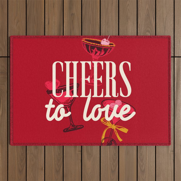 Cheers to Love Outdoor Rug Gallery Image 1