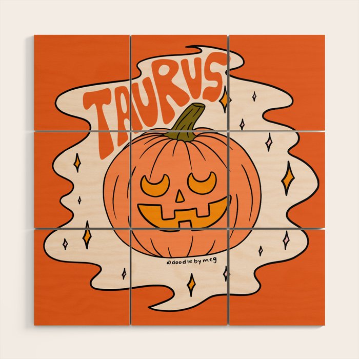 Taurus Jack O Lantern Wood Wall Art Gallery Image 1