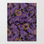 Tie Dye Moon and Stars Print in Purple Notebook Gallery Image 4