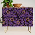 Tie Dye Moon and Stars Print in Purple Credenza Gallery Image 1