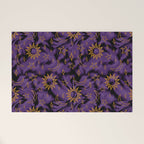 Tie Dye Moon and Stars Print in Purple Welcome Mat Gallery Image 1
