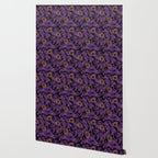 Tie Dye Moon and Stars Print in Purple Wallpaper Gallery Image 2