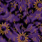 Tie Dye Moon and Stars Print in Purple Coffee Mug Gallery Image 2