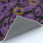 Tie Dye Moon and Stars Print in Purple Rug Gallery Image 4