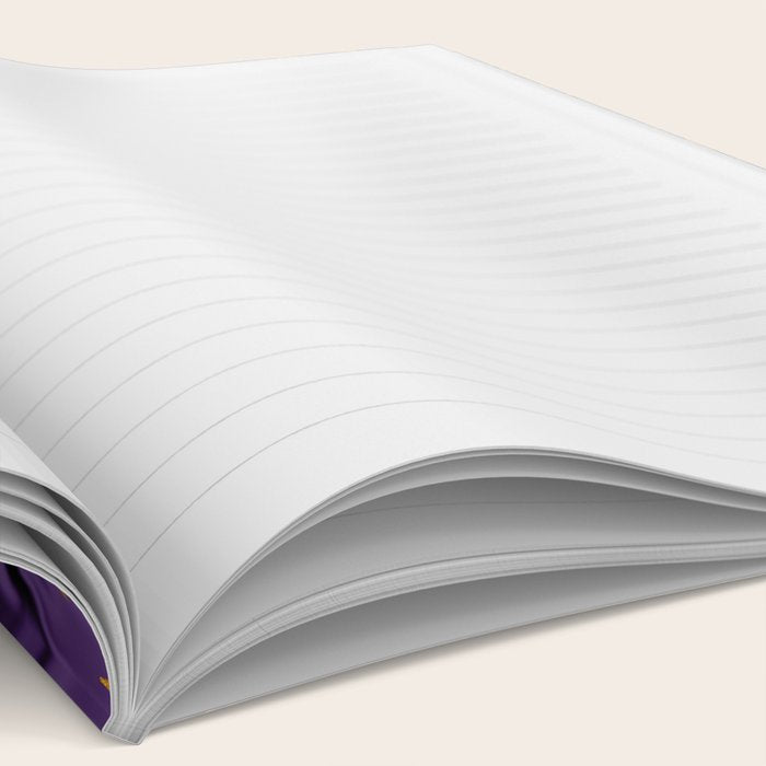 Tie Dye Moon and Stars Print in Purple Notebook Gallery Image 2