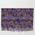 Tie Dye Moon and Stars Print in Purple Wall Hanging Gallery Image 1