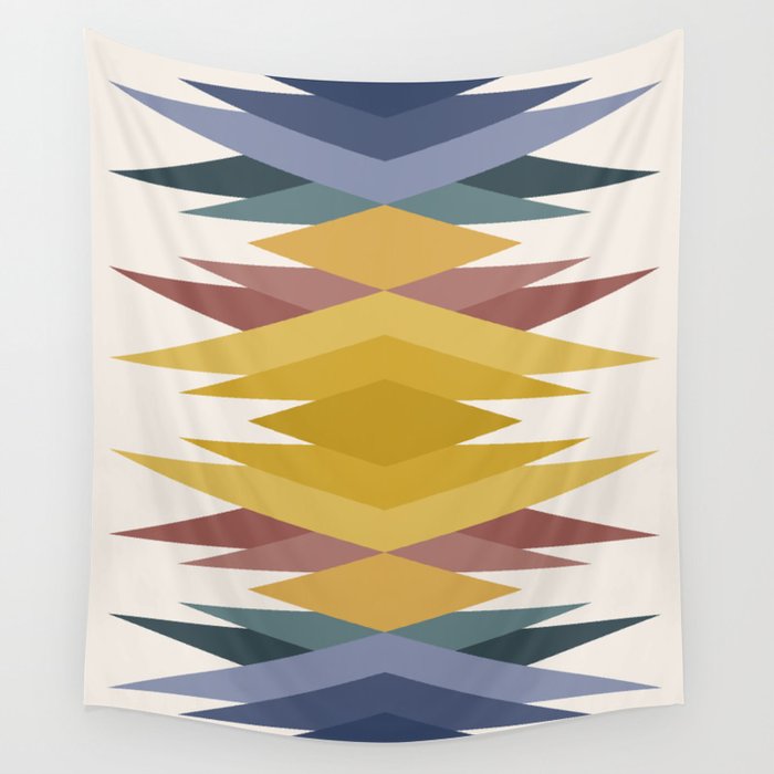 Bold Geometric Triangles III Wall Tapestry Gallery Image 4
