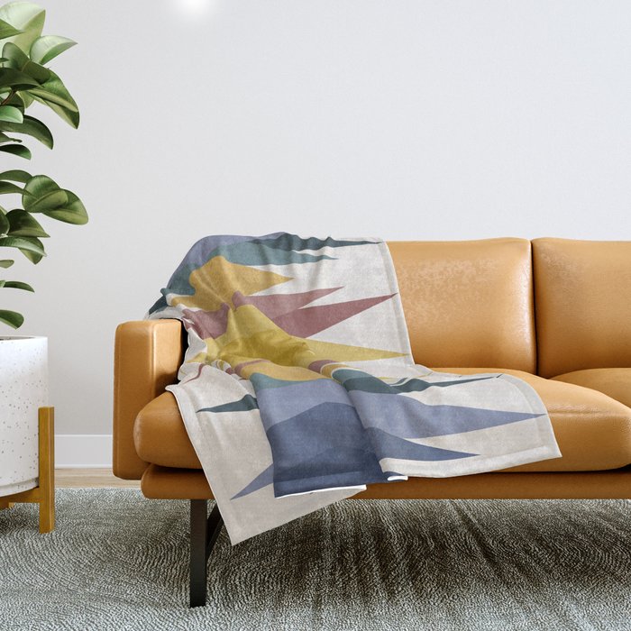 Bold Geometric Triangles III Throw Blanket Gallery Image 1
