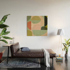 autumn mid century abstract Wood Wall Art Gallery Image 2