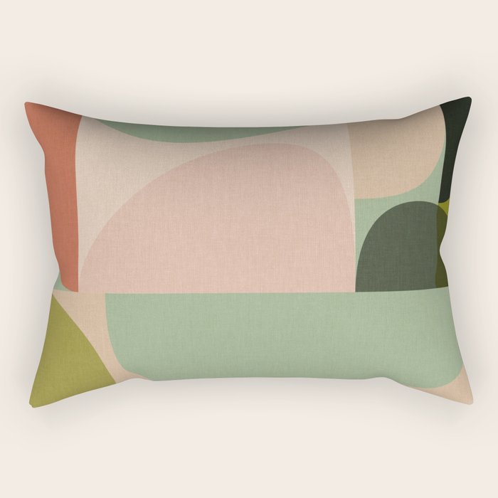 autumn mid century abstract Rectangular Pillow Gallery Image 1