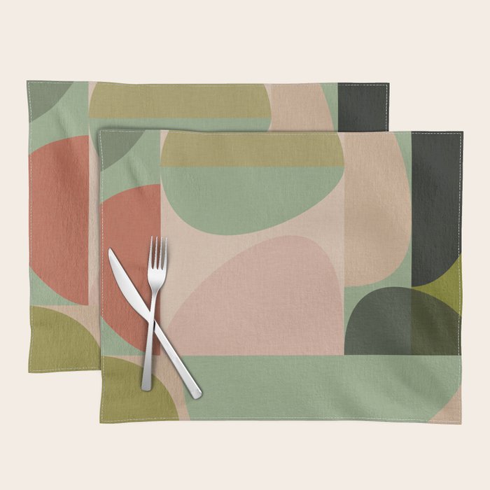 autumn mid century abstract Placemat Gallery Image 1