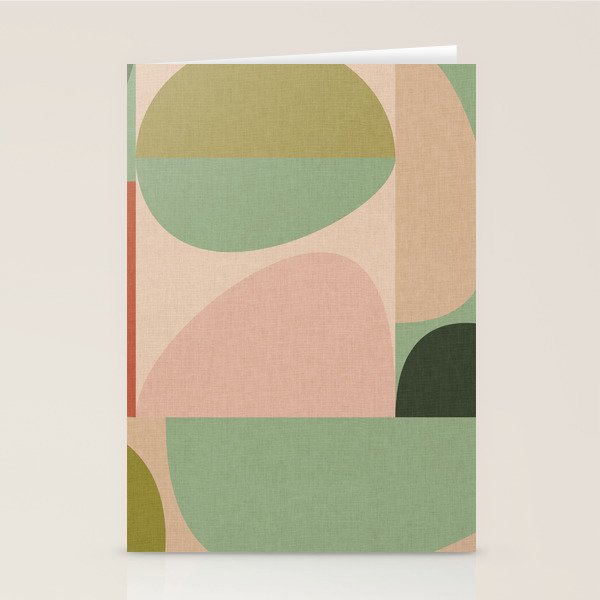 autumn mid century abstract Stationery Card Gallery Image 1
