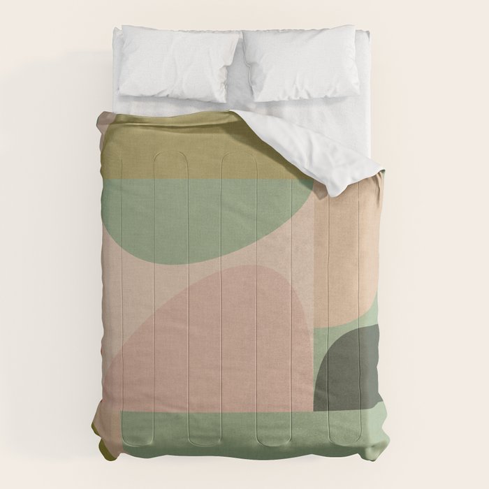 autumn mid century abstract Comforter Gallery Image 6