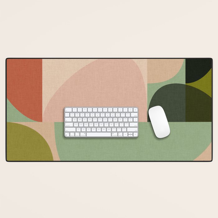 autumn mid century abstract Desk Mat Gallery Image 1