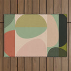 autumn mid century abstract Outdoor Rug Gallery Image 1