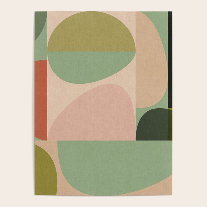 autumn mid century abstract Poster Gallery Image 4