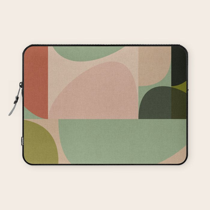 autumn mid century abstract Laptop Sleeve Gallery Image 1