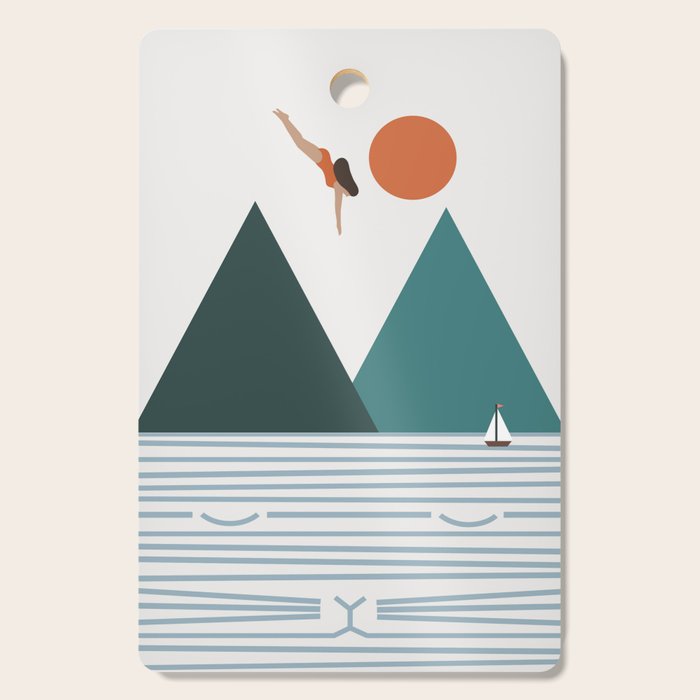Cat Landscape 83 Cutting Board Gallery Image 1