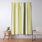 Textured Striped Pattern in Olive and Yellow Window Curtain Gallery Image 5