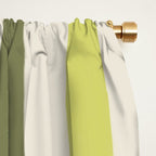 Textured Striped Pattern in Olive and Yellow Window Curtain Gallery Image 2