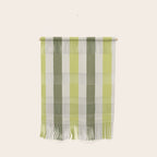 Textured Striped Pattern in Olive and Yellow Wall Hanging Gallery Image 1