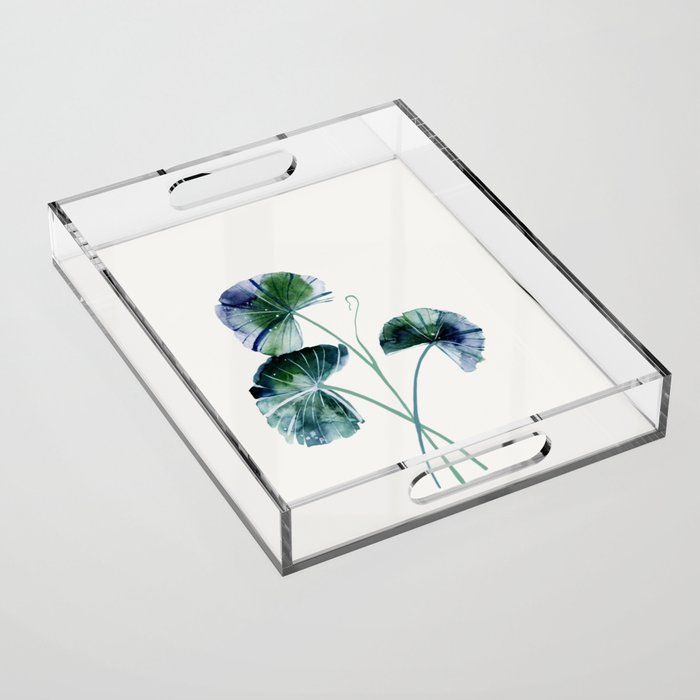 Water lily leaves Acrylic Tray Gallery Image 1