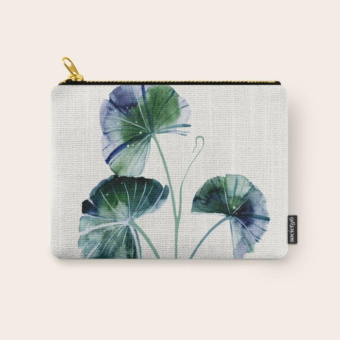 Water lily leaves Carry All Pouch Gallery Image 1