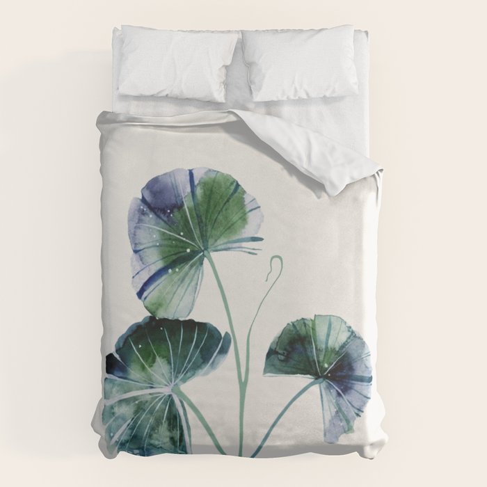 Water lily leaves Duvet Cover Gallery Image 1