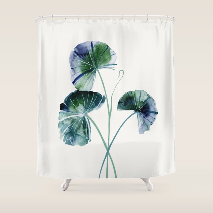 Water lily leaves Shower Curtain Gallery Image 1