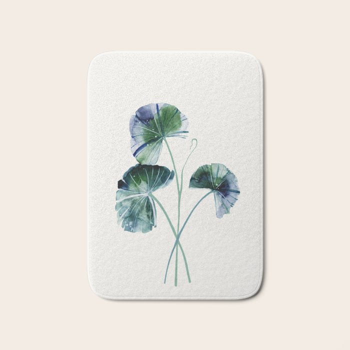 Water lily leaves Bath Mat Gallery Image 1