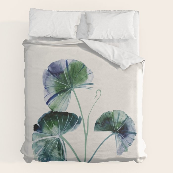 Water lily leaves Duvet Cover Gallery Image 2
