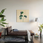 Water lily leaves Wood Wall Art Gallery Image 2