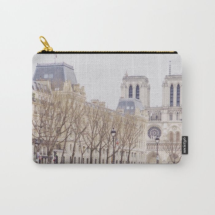 Notre Dame Cathedral on the Seine - Travel Photography, Paris  Carry All Pouch Gallery Image 1