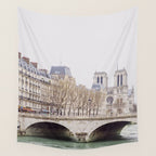 Notre Dame Cathedral on the Seine - Travel Photography, Paris  Wall Tapestry Gallery Image 4