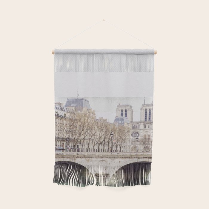Notre Dame Cathedral on the Seine - Travel Photography, Paris  Wall Hanging Gallery Image 1