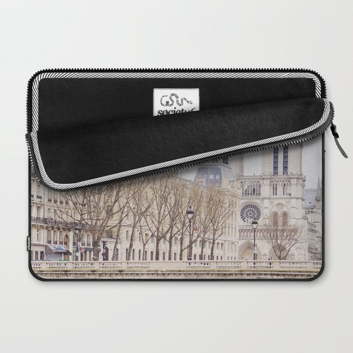 Notre Dame Cathedral on the Seine - Travel Photography, Paris  Laptop Sleeve Gallery Image 2