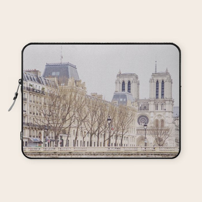 Notre Dame Cathedral on the Seine - Travel Photography, Paris  Laptop Sleeve Gallery Image 1