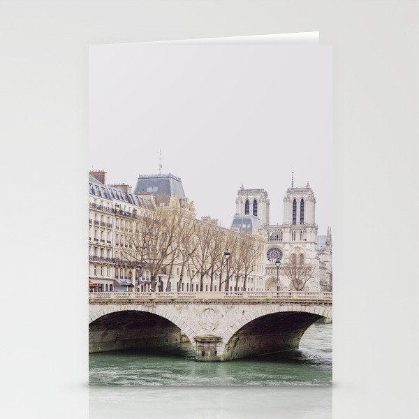 Notre Dame Cathedral on the Seine - Travel Photography, Paris  Stationery Card Gallery Image 2