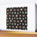 Retro cartoon sticker doodle pattern Wall Mural Gallery Image 2