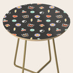Retro cartoon sticker doodle pattern Side Table Gallery Image 2