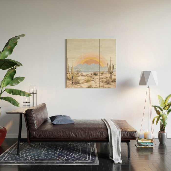 Arizona Sun rise Wood Wall Art Gallery Image 2