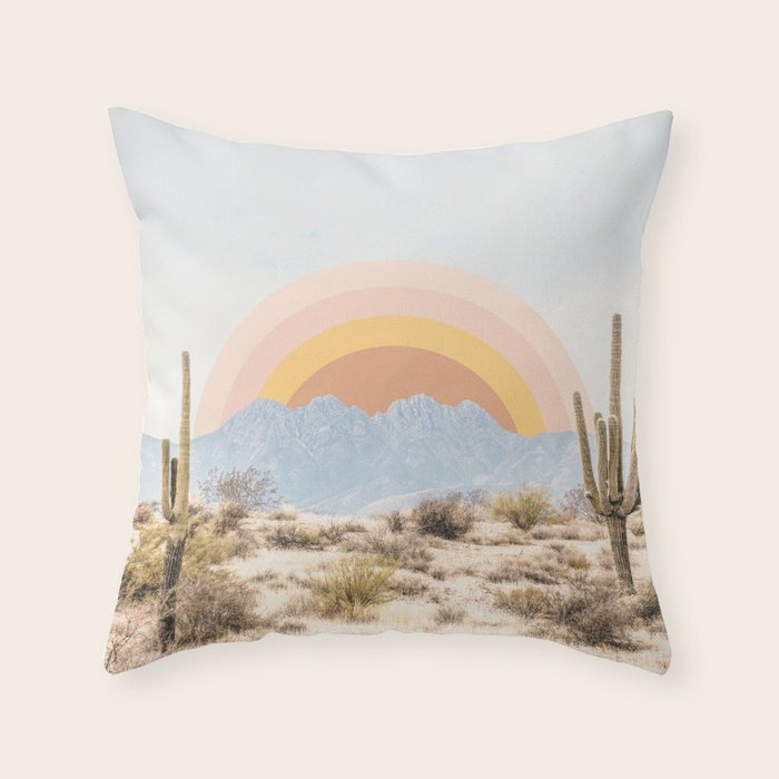 Arizona Sun rise Throw Pillow Gallery Image 1
