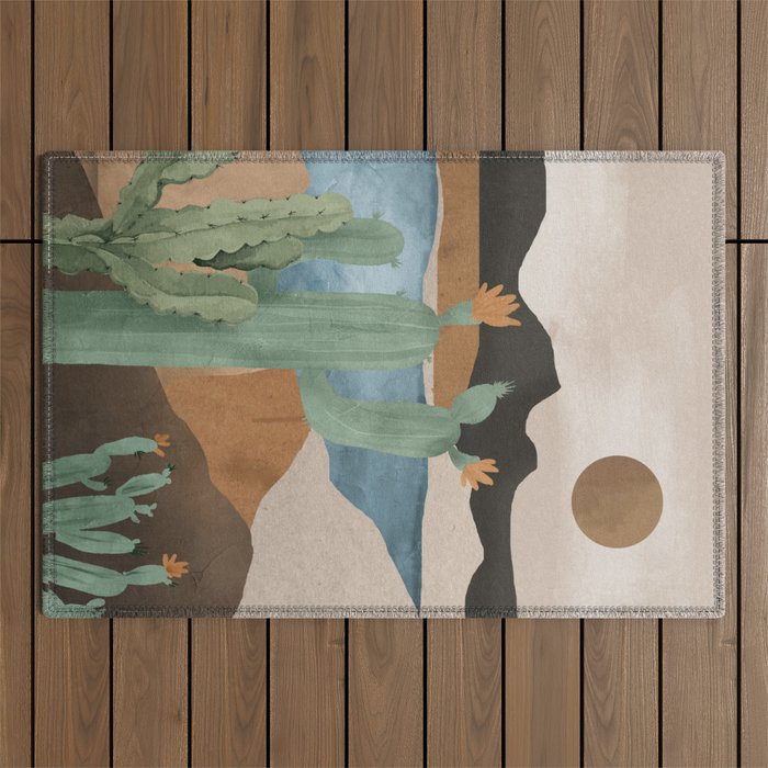 Cactus Landscape 2 Outdoor Rug Gallery Image 1