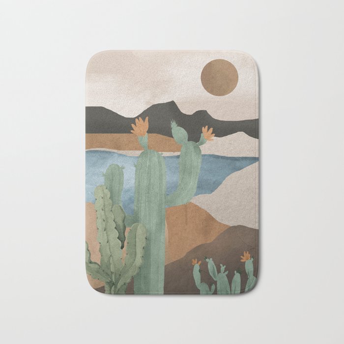 Cactus Landscape 2 Bath Mat Gallery Image 1
