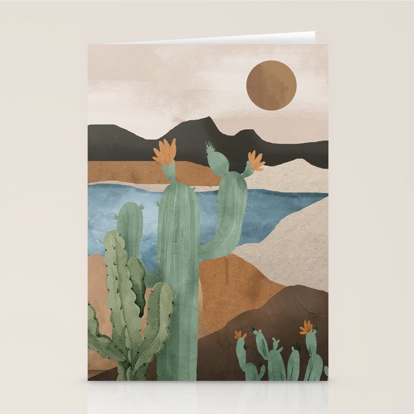 Cactus Landscape 2 Stationery Card Gallery Image 2